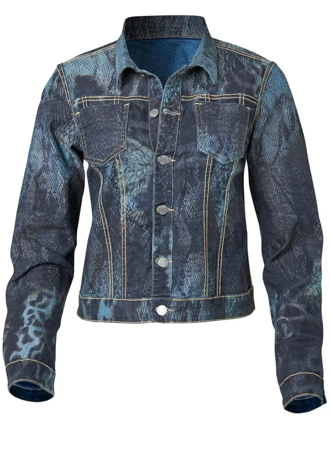 REVERSIBLE DENIM JACKET Blue Multi Women VENUS Denim