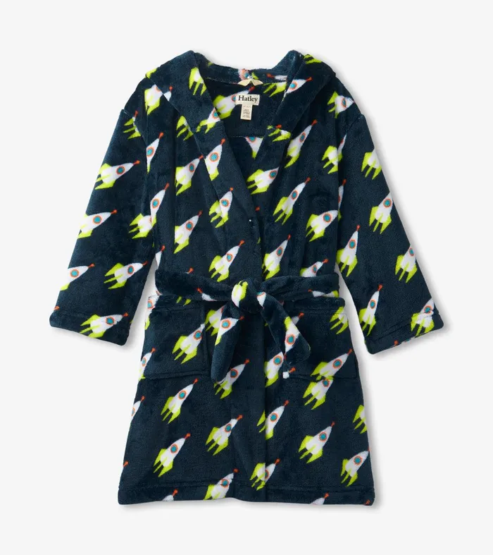 Rocket Man Kids Fleece Robe Hatley