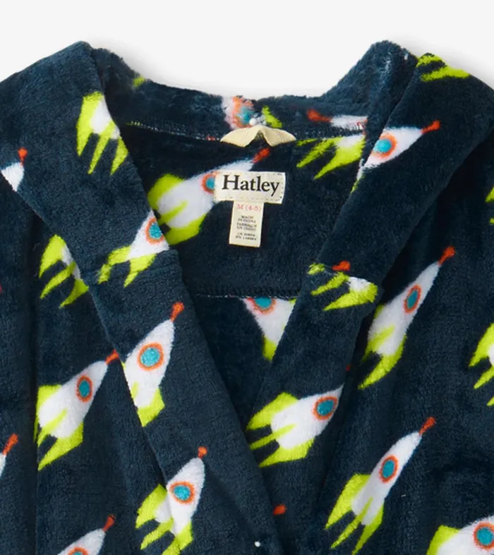 Rocket Man Kids Fleece Robe Hatley