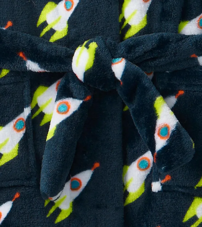 Rocket Man Kids Fleece Robe Hatley
