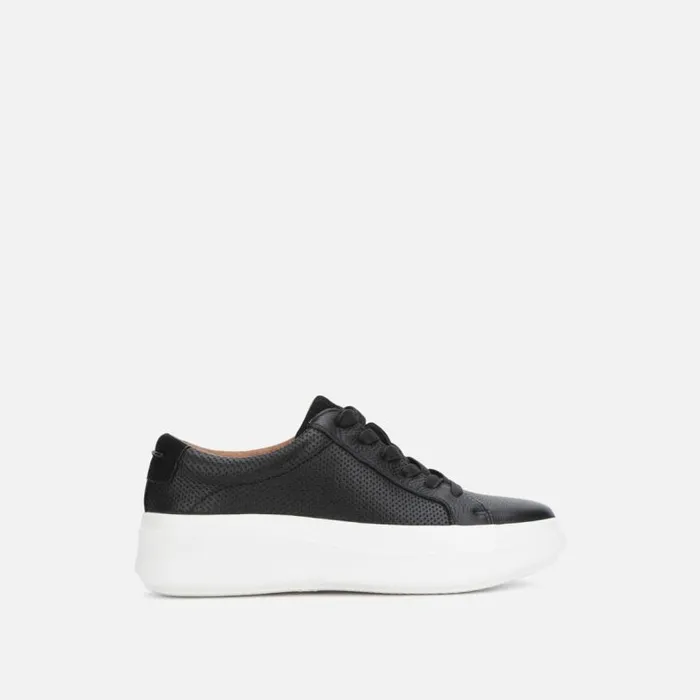 Rosette Leather Platform Sneaker Black Women Kenneth Cole Sneakers