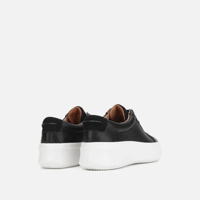 Rosette Leather Platform Sneaker Black Women Kenneth Cole Sneakers