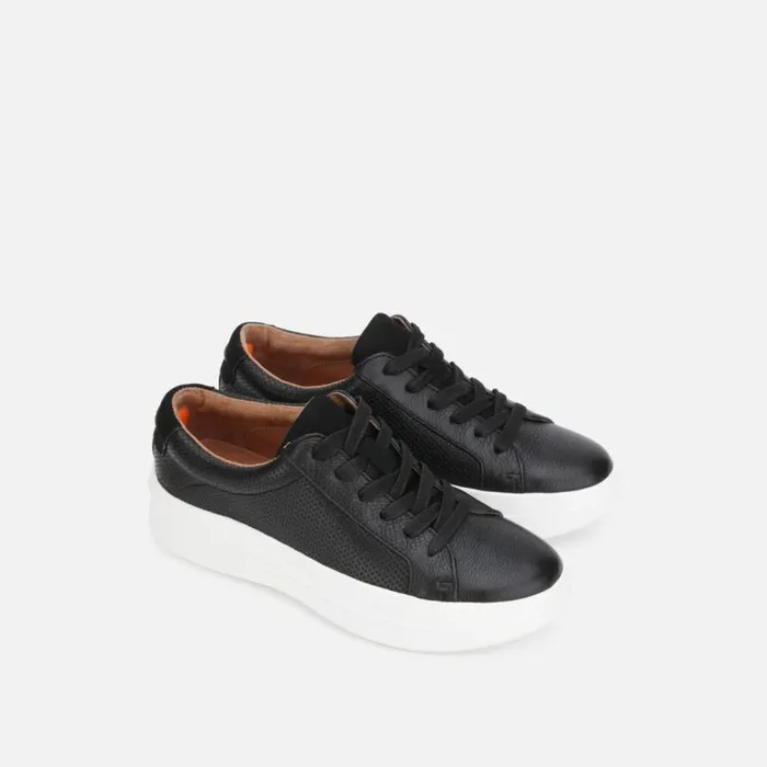 Rosette Leather Platform Sneaker Black Women Kenneth Cole Sneakers