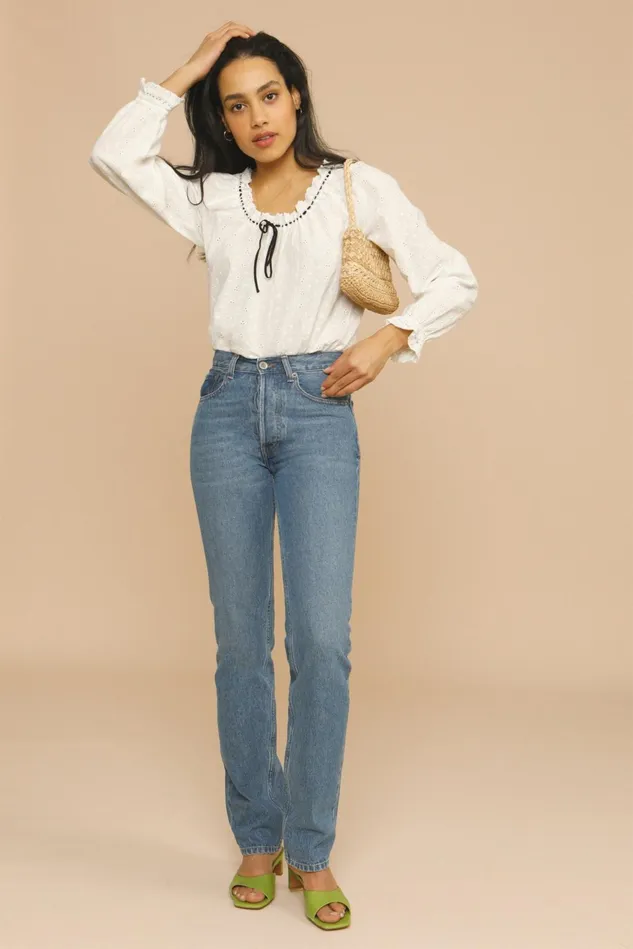 Rouje DAVIA Top White Women Blouses and Tops