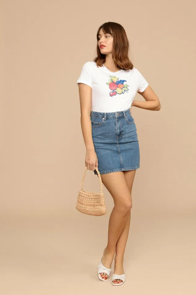 Rouje ERNEST Tshirt Blanc Fruit Women Tshirts and Tank Tops
