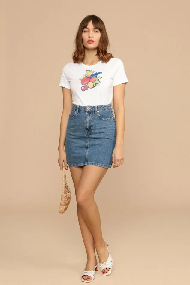 Rouje ERNEST Tshirt Blanc Fruit Women Tshirts and Tank Tops