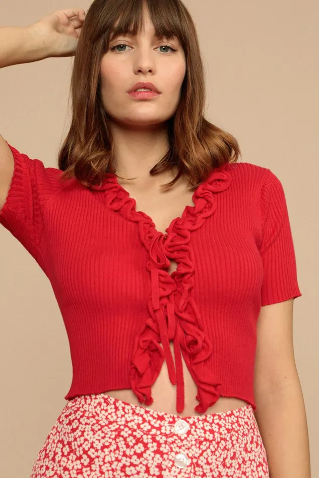 Rouje EUGENIA Cardigan Rouge Uni Women Knits