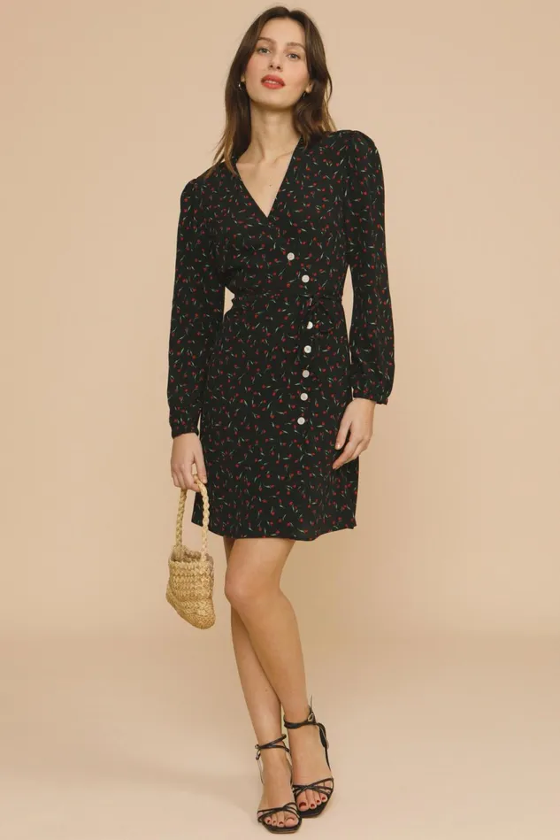 Rouje GABINETTE Dress Mini Tulipe Noir Women Dresses