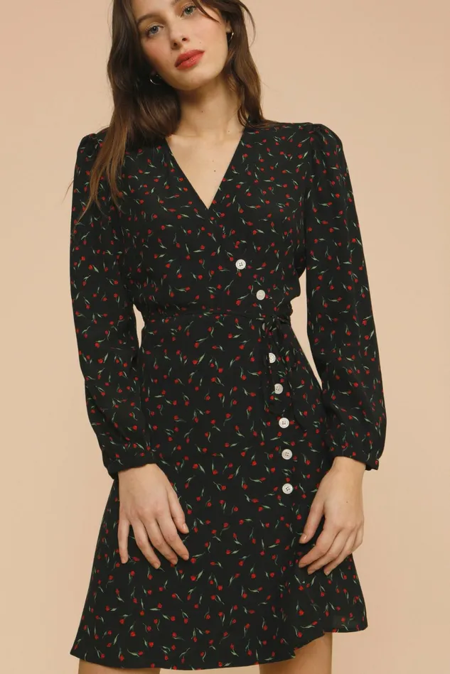 Rouje GABINETTE Dress Mini Tulipe Noir Women Dresses