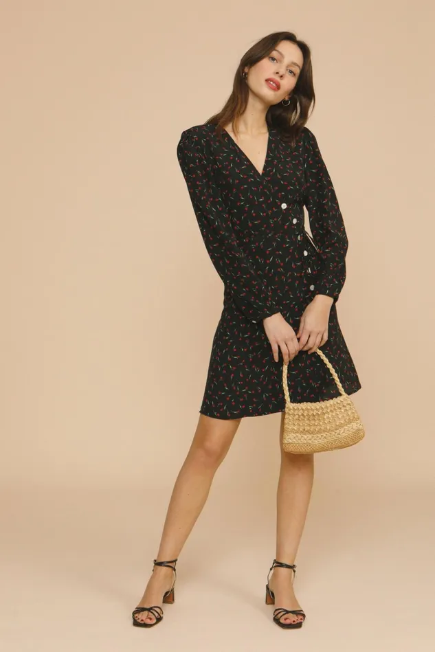 Rouje GABINETTE Dress Mini Tulipe Noir Women Dresses