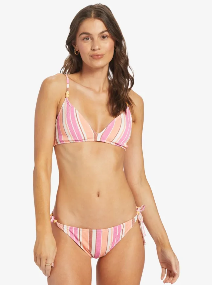 Roxy Bikinis Palm Tree Dreams Triangle Bikini Top Shocking Pink Retro Stripe 8211 Women Roxy Bikinis Palm Tree Dreams Triangle Bikini Top Shocking Pink Retro Stripe 8211 Women
