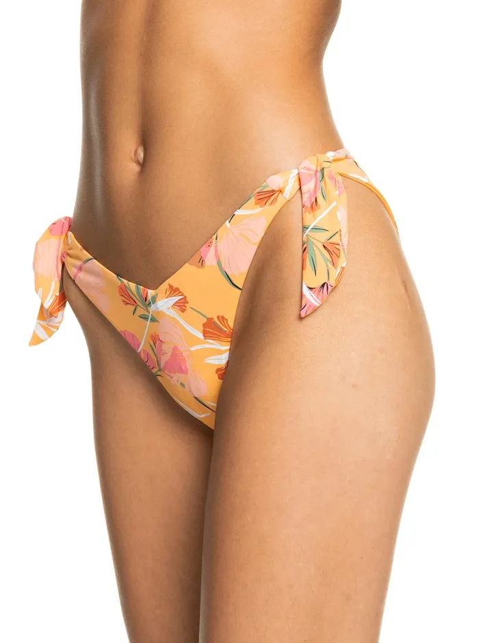 Roxy Bikinis Printed Beach Classics Cheeky Bikini Bottoms Chamois Pressed Flowers 8211 Women