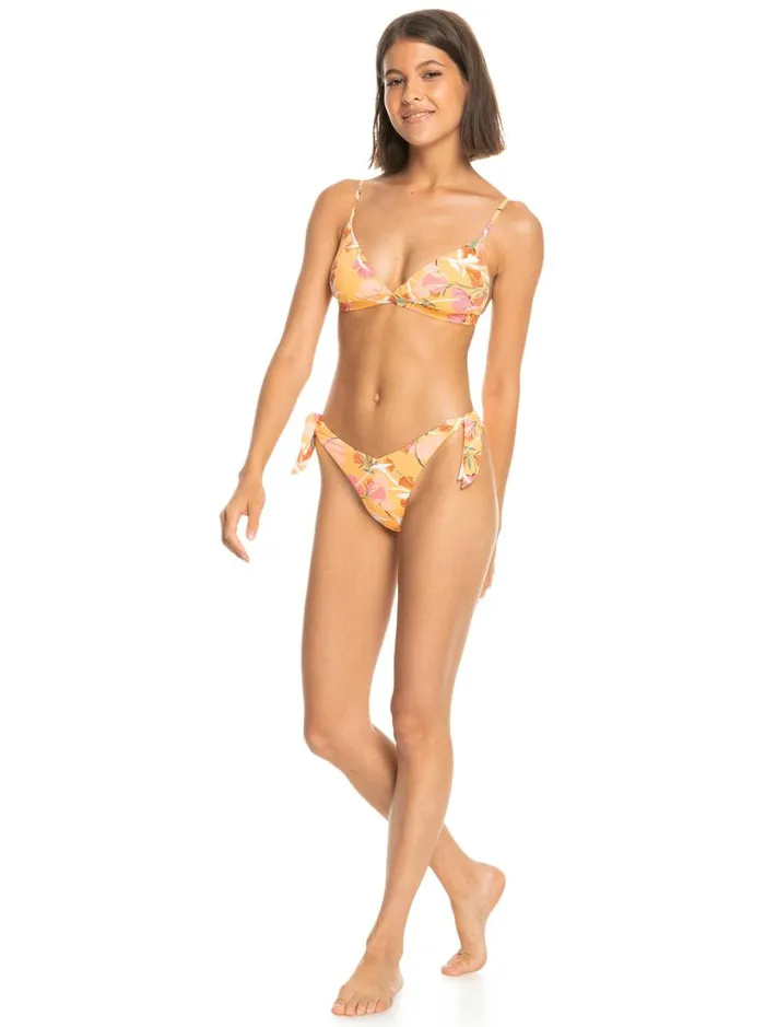 Roxy Bikinis Printed Beach Classics Cheeky Bikini Bottoms Chamois Pressed Flowers 8211 Women