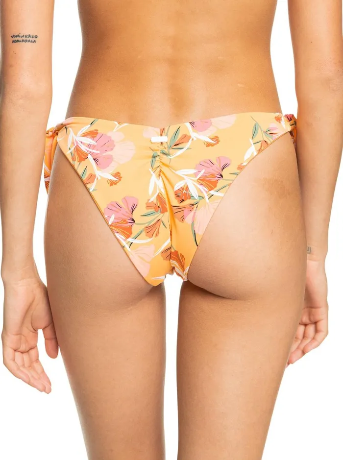 Roxy Bikinis Printed Beach Classics Cheeky Bikini Bottoms Chamois Pressed Flowers 8211 Women