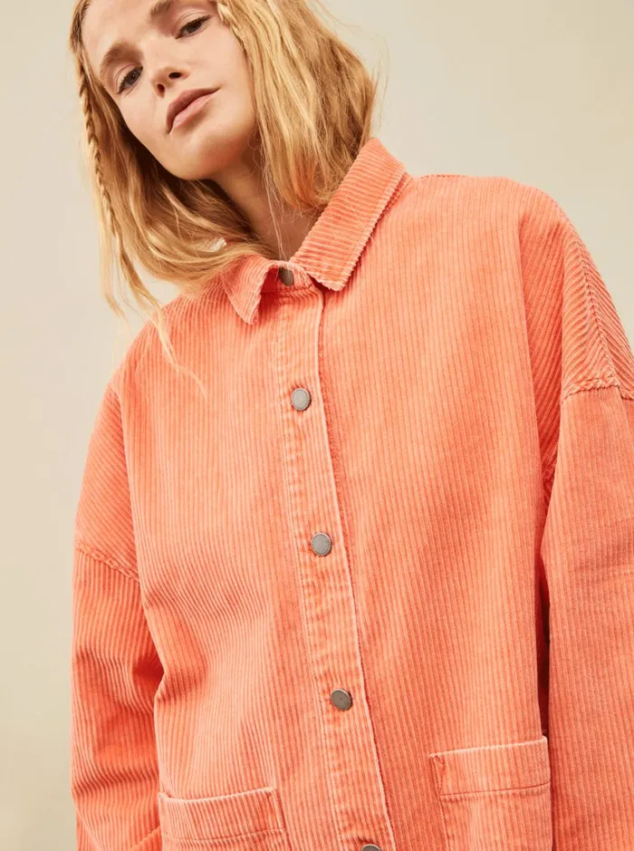 Roxy Jackets Kick Back Washed Corduroy Long Sleeve Shirt Tigerlily 8211 Women