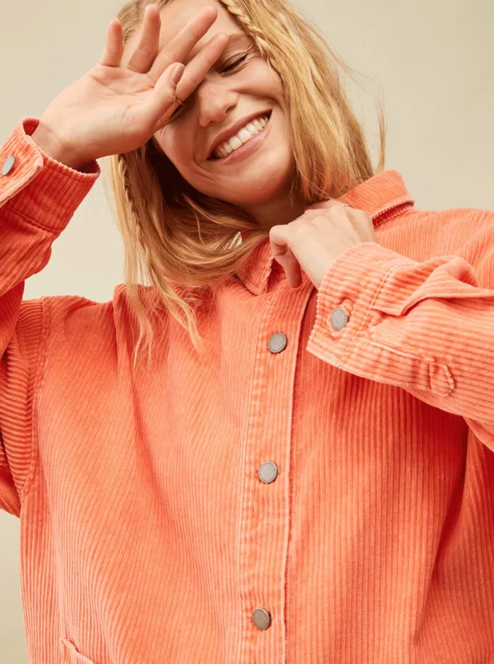 Roxy Jackets Kick Back Washed Corduroy Long Sleeve Shirt Tigerlily 8211 Women