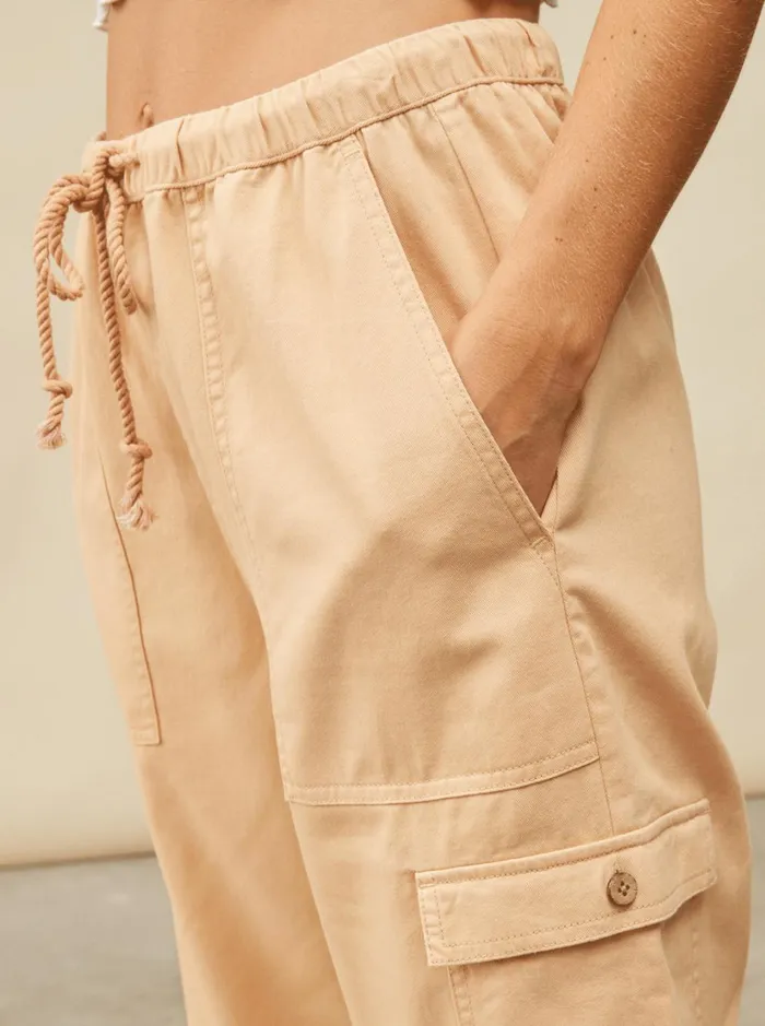 Roxy Pants and Jeans Precious Cargo High Waist Cargo Pants Hazelnut 8211 Women