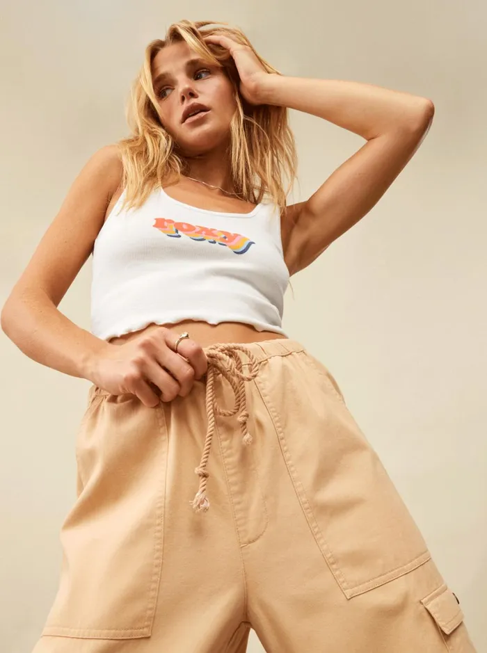 Roxy Pants and Jeans Precious Cargo High Waist Cargo Pants Hazelnut 8211 Women