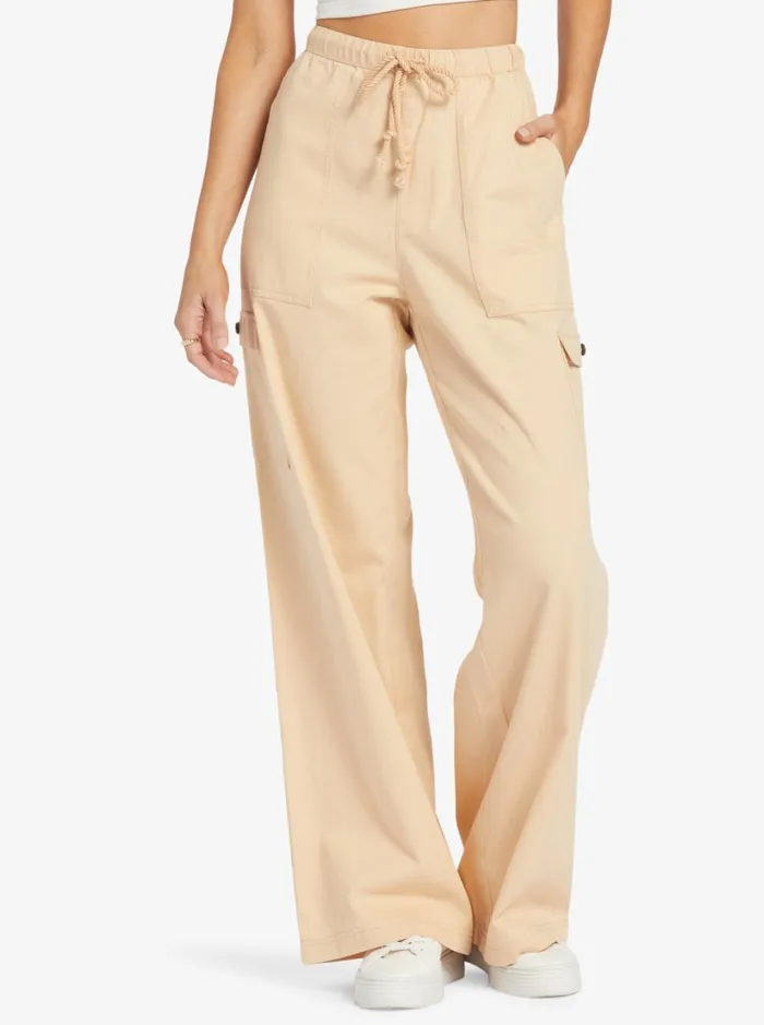 Roxy Pants and Jeans Precious Cargo High Waist Cargo Pants Hazelnut 8211 Women