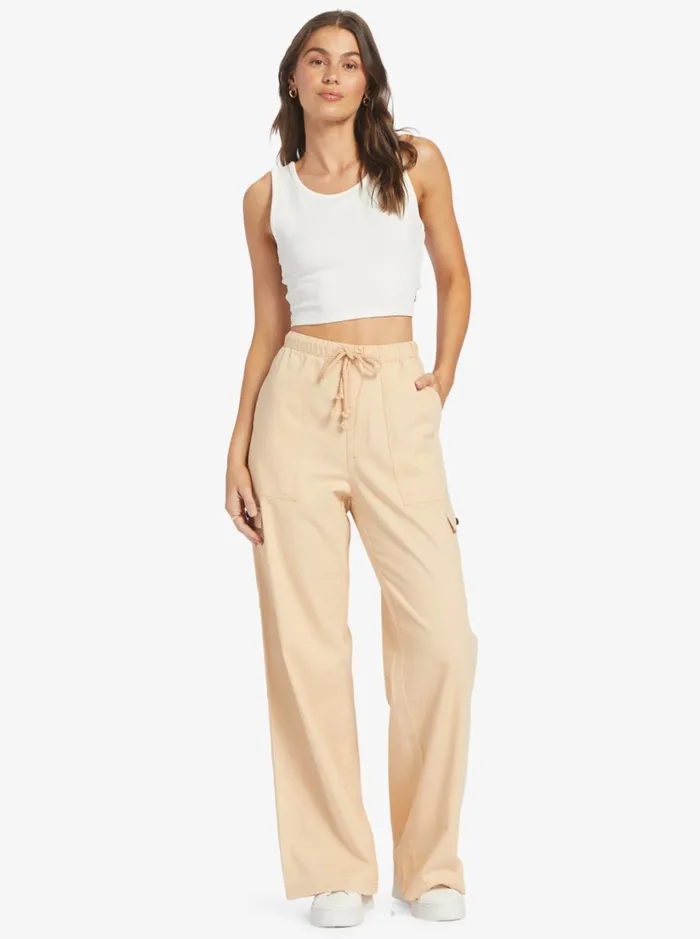 Roxy Pants and Jeans Precious Cargo High Waist Cargo Pants Hazelnut 8211 Women