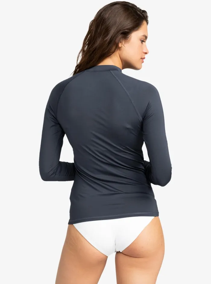 Roxy Rashguards Whole Hearted Long Sleeve UPF 50 Rashguard Mood Indigo 8211 Women