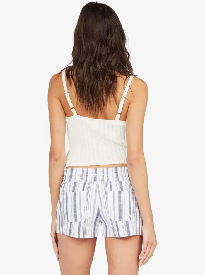 Roxy Shorts Oceanside Elasticized Shorts Mood Indigo Beachside Stripe 8211 Women