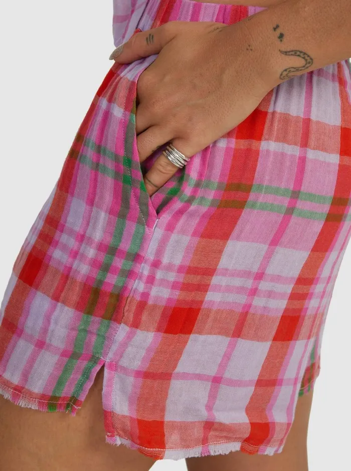 Roxy Shorts Tartan Times Shorts Tartan Times Mimis Lilac 8211 Women