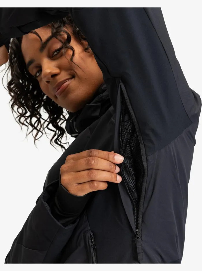 Roxy Snow Jackets Dusk Technical Snow Jacket True Black 8211 Women
