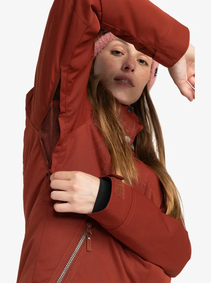 Roxy Snow Jackets Meade Technical Snow Jacket Smoked Paprika 8211 Women