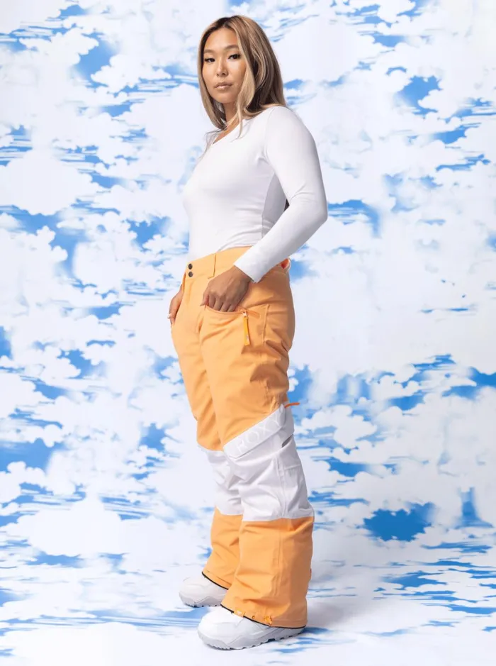 Roxy Snow Pants Chloe Kim Woodrose Technical Snow Pants Mock Orange 8211 Women