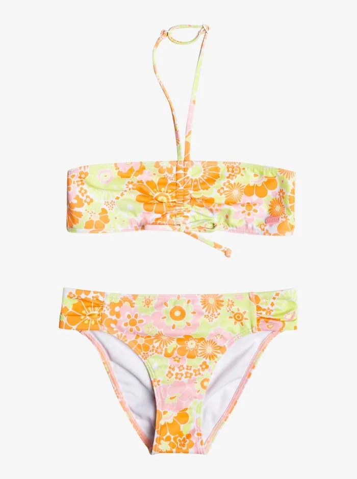 Roxy Swim Girl039s 416 Last In Paradise Two Piece Bandeau Bikini Set For Girls Mock Orange Piece Of Paradise 8211 Women Roxy Swim Girl039s 416 Last In Paradise Two Piece Bandeau Bikini Set For Girls Mock Orange Piece Of Paradise 8211 Women