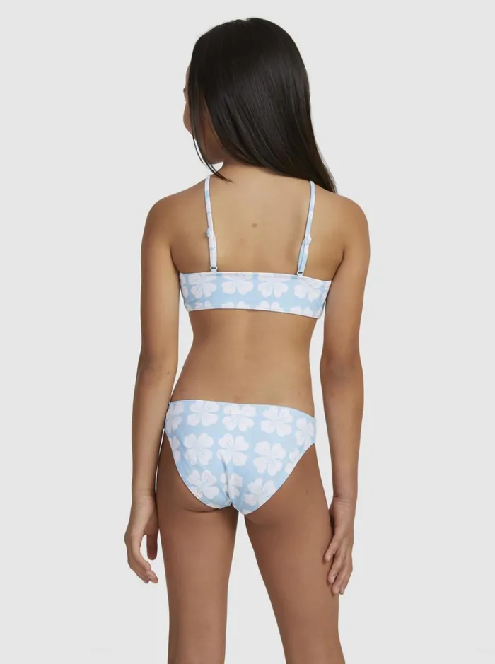 Roxy Swim Girls039 716 Vacation Memories Two Piece Crop Top Bikini Set Clear Sky Clik 8211 Women