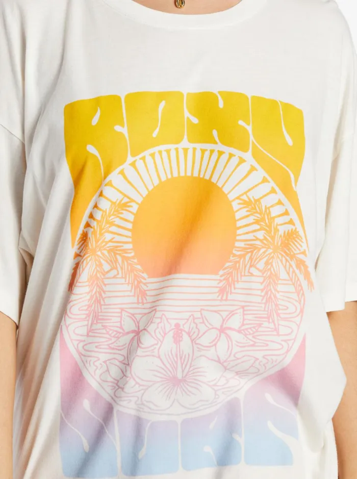 Roxy Tees and Tanks Sunrise Tropics TShirt Snow White 8211 Women