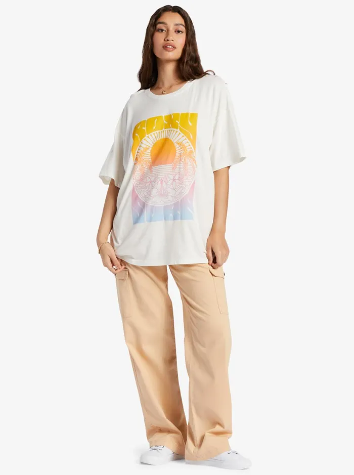 Roxy Tees and Tanks Sunrise Tropics TShirt Snow White 8211 Women