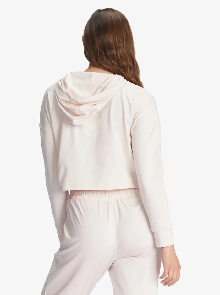 Roxy Tops Sun Might Shine Long Sleeve Hooded TShirt Mauve Chalk Heather 8211 Women