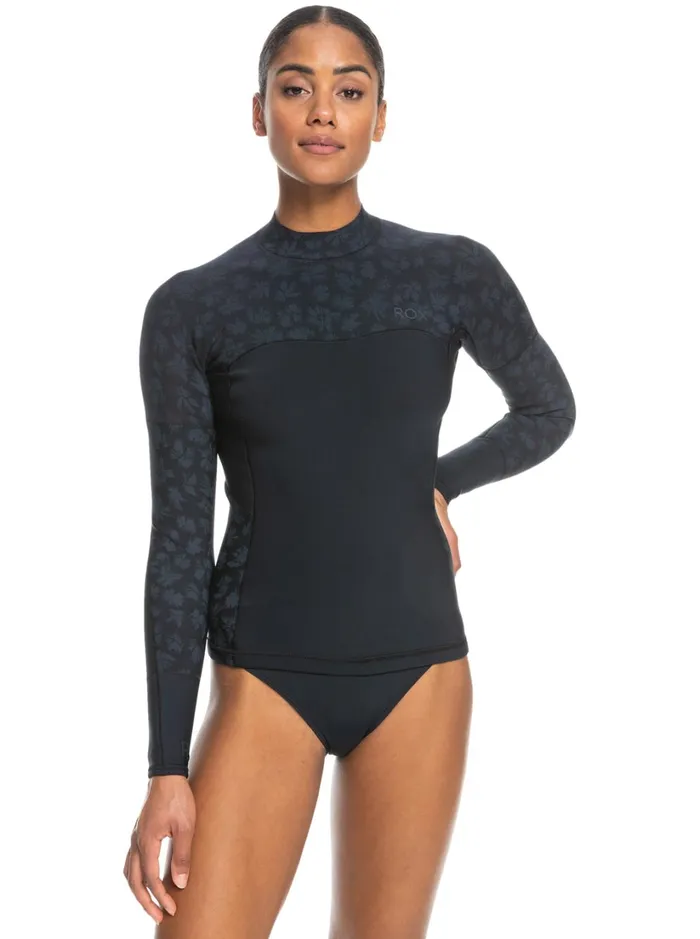 Roxy Wetsuits 1mm Swell Series Long Sleeve Wetsuit Top Black 8211 Women
