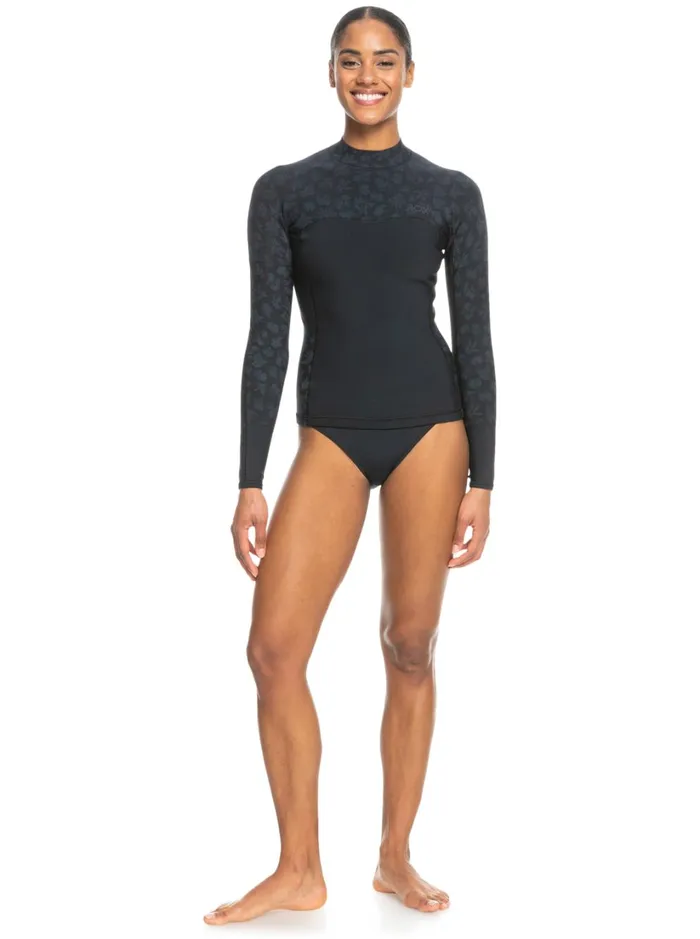 Roxy Wetsuits 1mm Swell Series Long Sleeve Wetsuit Top Black 8211 Women
