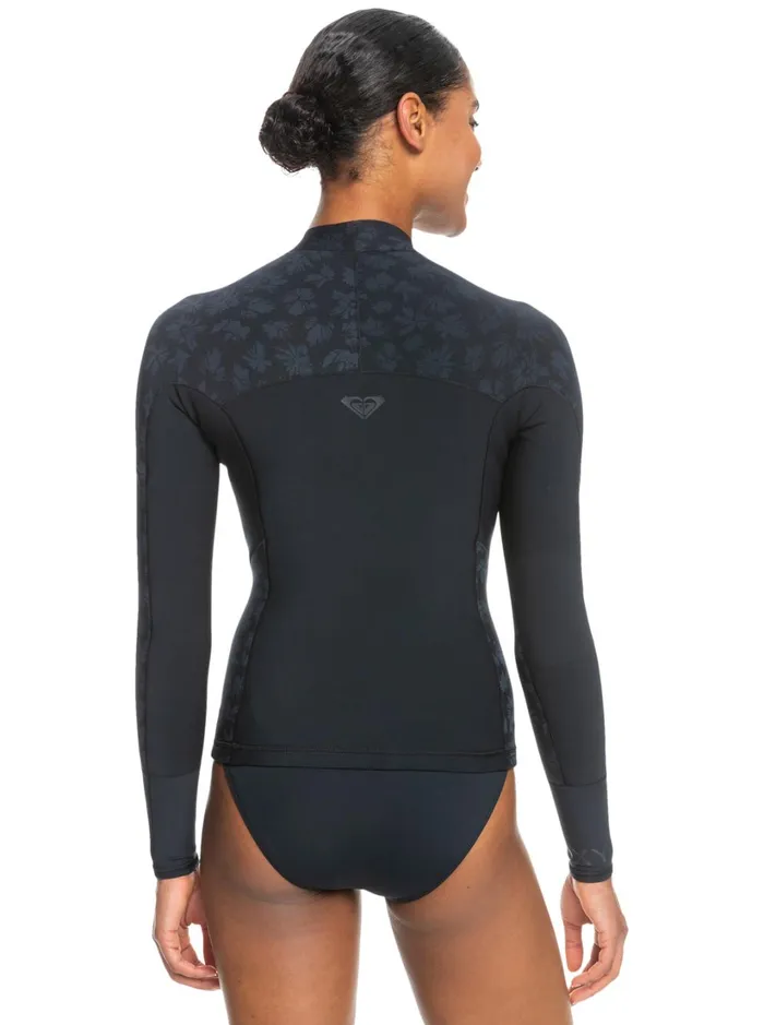 Roxy Wetsuits 1mm Swell Series Long Sleeve Wetsuit Top Black 8211 Women