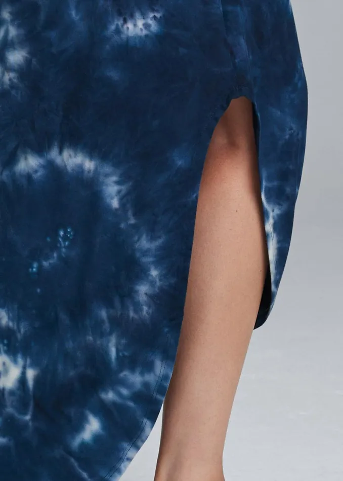 RUFFLE DETAIL MAXI DRESS Navy Multi Women VENUS Sundresses