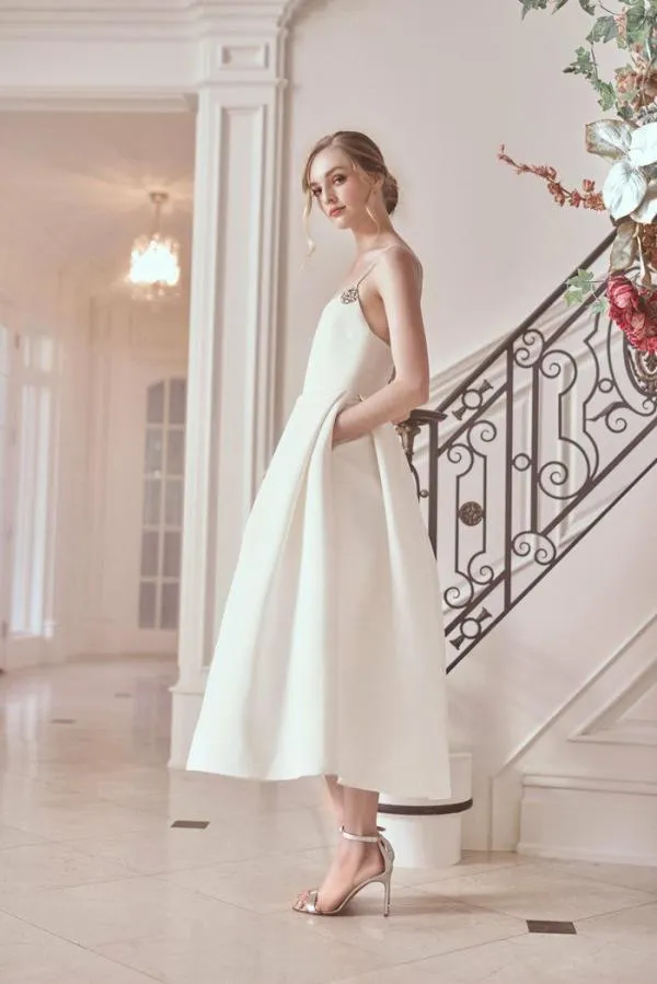 Sachin and Babi Audra Dress 8211 Ivory Ivory Women Midi