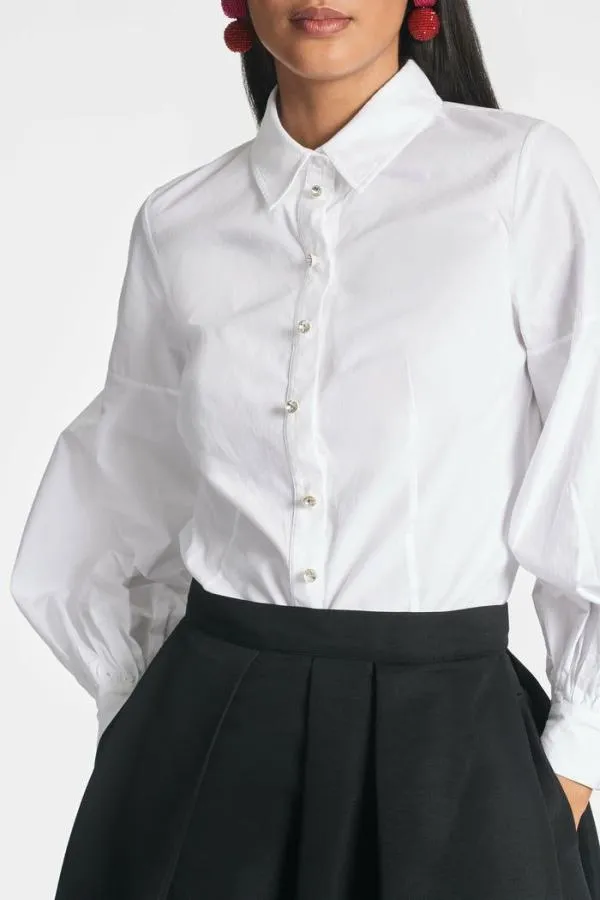 Sachin and Babi Elizabeth Top 8211 White White Women Tops and Blouses