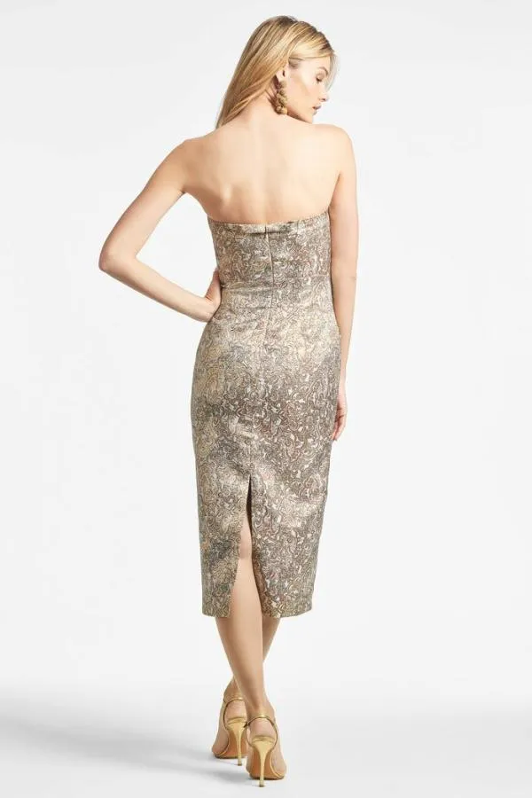 Sachin and Babi Isa Dress 8211 Gilded Floral Gilded Floral Women Sheath
