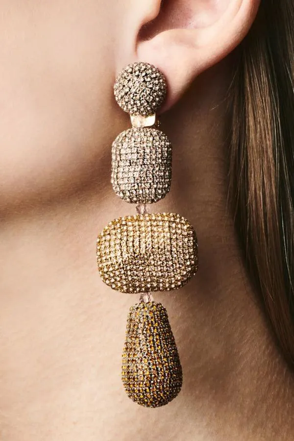 Sachin and Babi Josephine Earrings 8211 Crystals Champagne Ombre Women Earrings Sachin and Babi Josephine Earrings 8211 Crystals Champagne Ombre Women Earrings