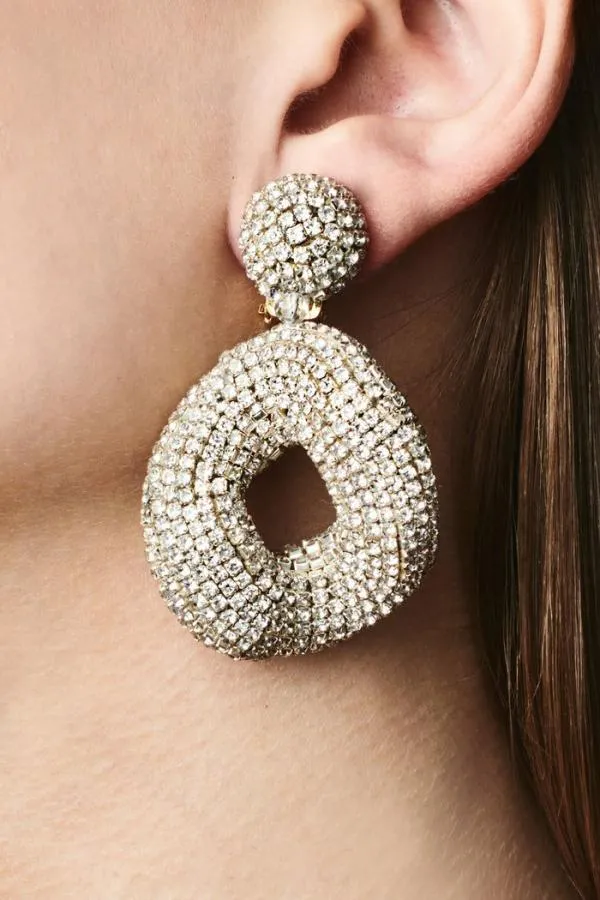 Sachin and Babi Kate Earrings 8211 Crystals Clear Women Earrings