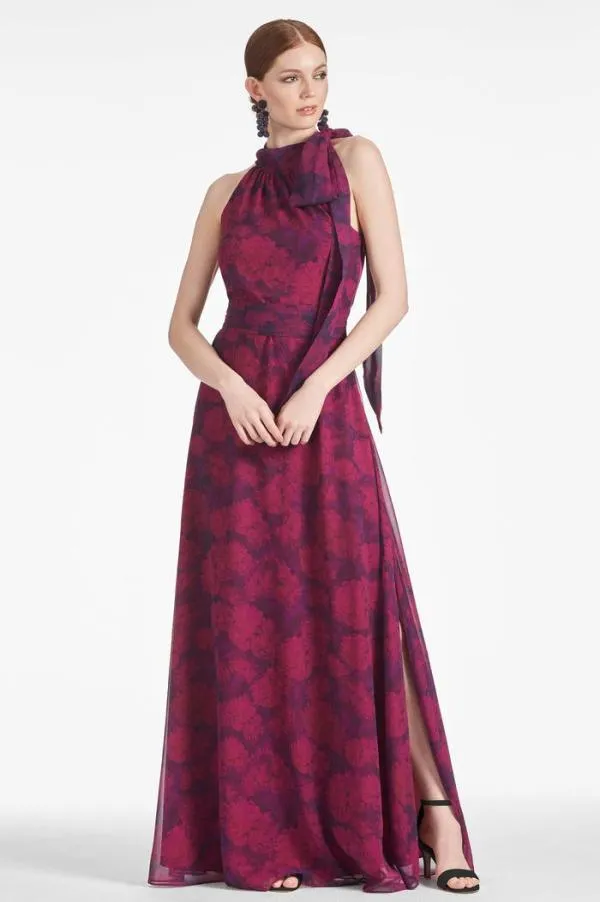 Sachin and Babi Kayla Gown 8211 Magenta Bloom Magenta Bloom Women Plus Sizes