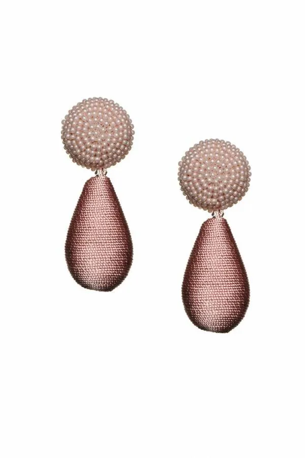 Sachin and Babi Lottie Earrings 8211 Smooth Beads Thread Ivory Women Earrings