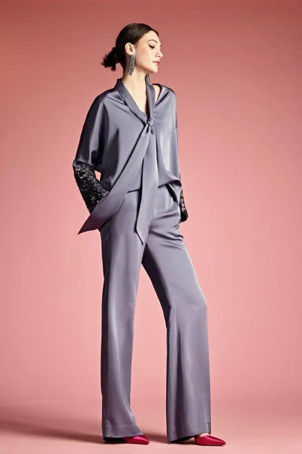Sachin and Babi Reid Top 8211 Cool Grey Cool Grey Women Tops and Blouses