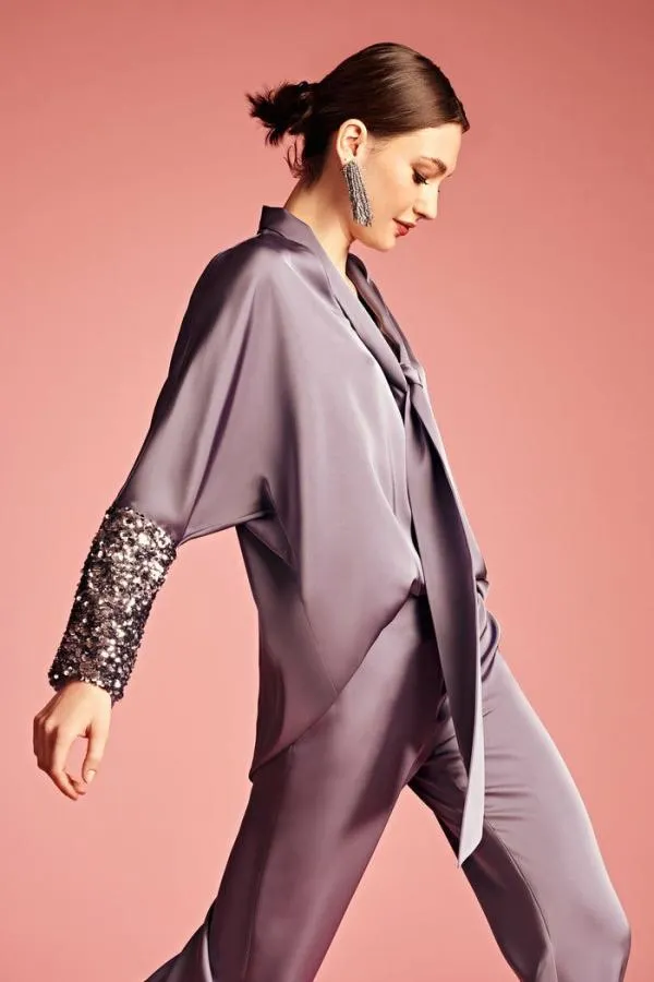 Sachin and Babi Reid Top 8211 Cool Grey Cool Grey Women Tops and Blouses