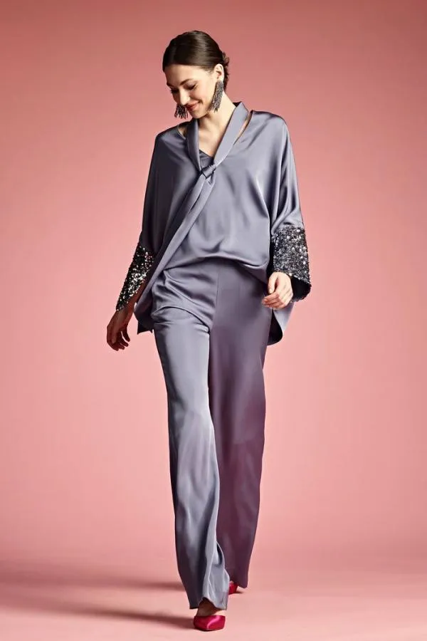 Sachin and Babi Reid Top 8211 Cool Grey Cool Grey Women Tops and Blouses
