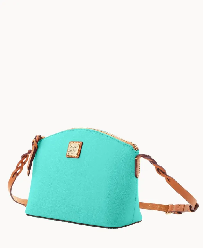 Saffiano Penny Crossbody Mint Woman Dooney and Bourke Crossbodies Saffiano Penny Crossbody Mint Woman Dooney and Bourke Crossbodies